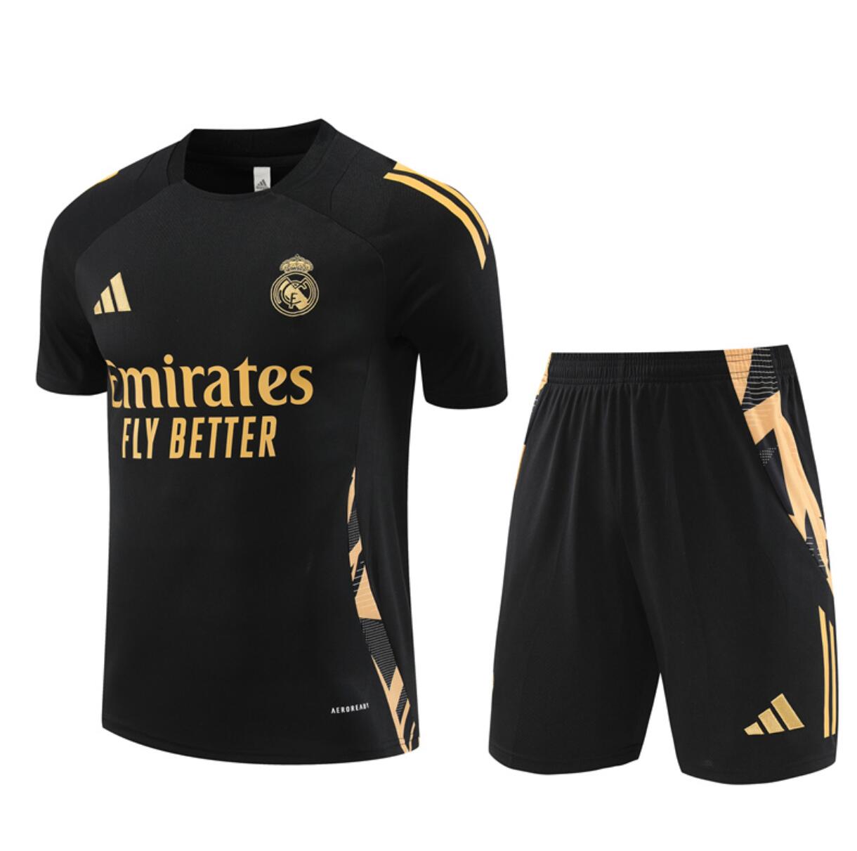 Maillot Real M adrid Pre-Match 24/25 Negra (Hombre/Junior) + Pantalon