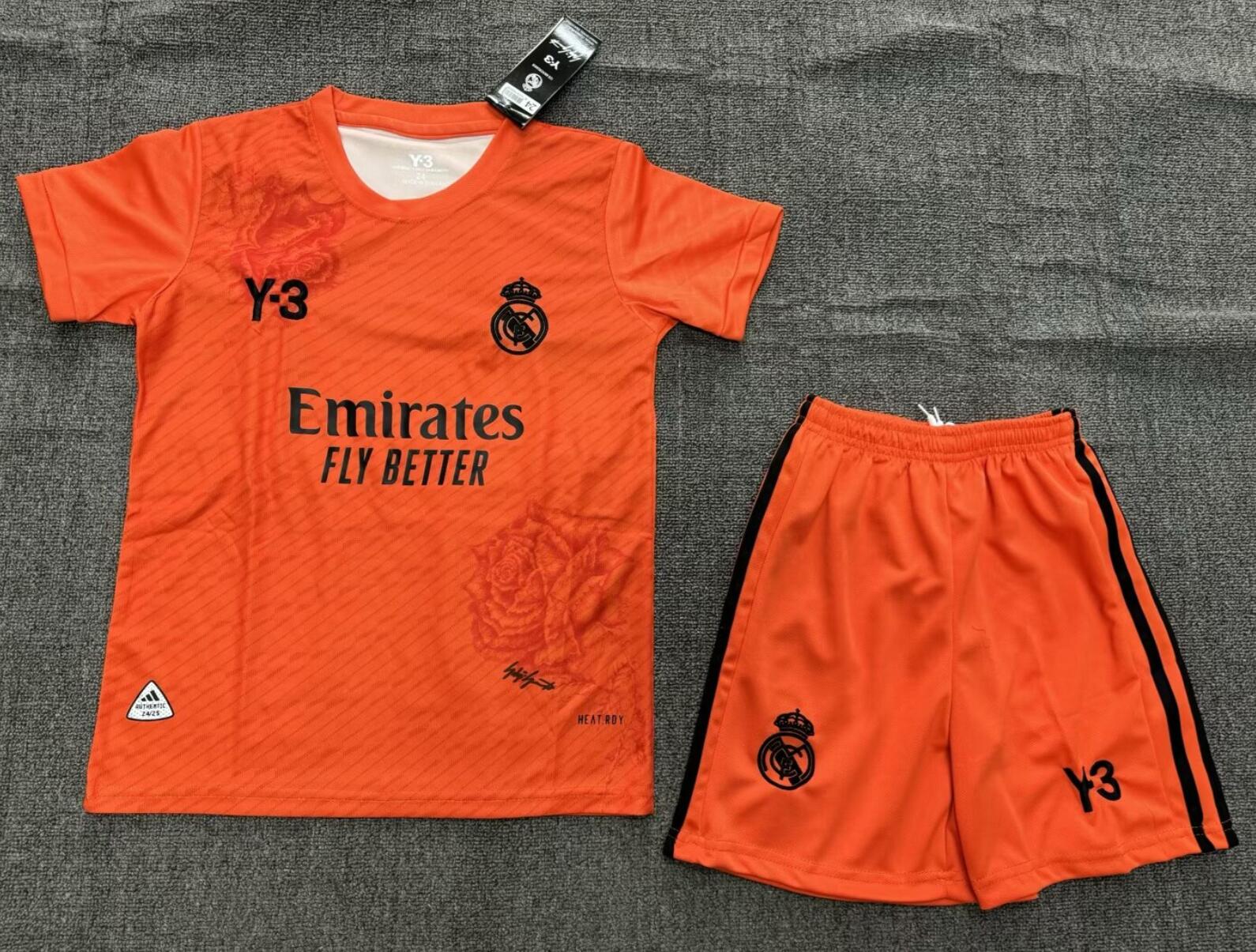 Maillot Real M adrid Y-3 Gardien Naranja 24/25 Junior