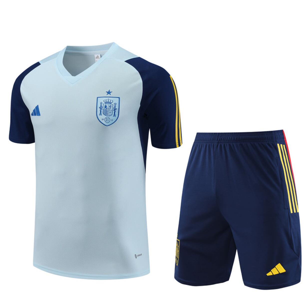 Maillots España Pre-Match Bleu 24/25 (Hombre/Junior) + Pantalon