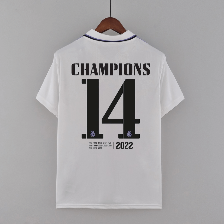 Maillot 22/23 Real M adrid 14 Champions Liga De Campeones De La UEFA