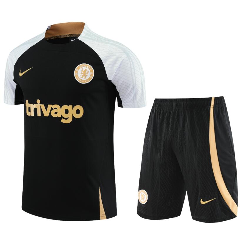 Maillot Chelsea FC Pre-Match 23/24 Noir + Pantalon