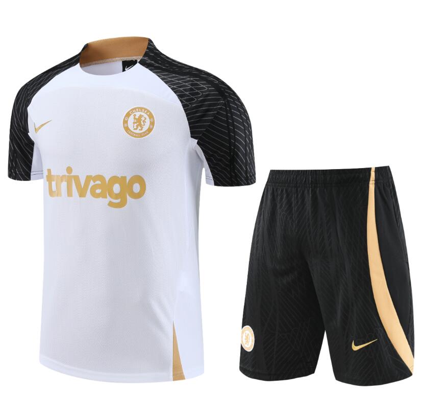 Maillot Chelsea FC Pre-Match 23/24 Blanc + Pantalon