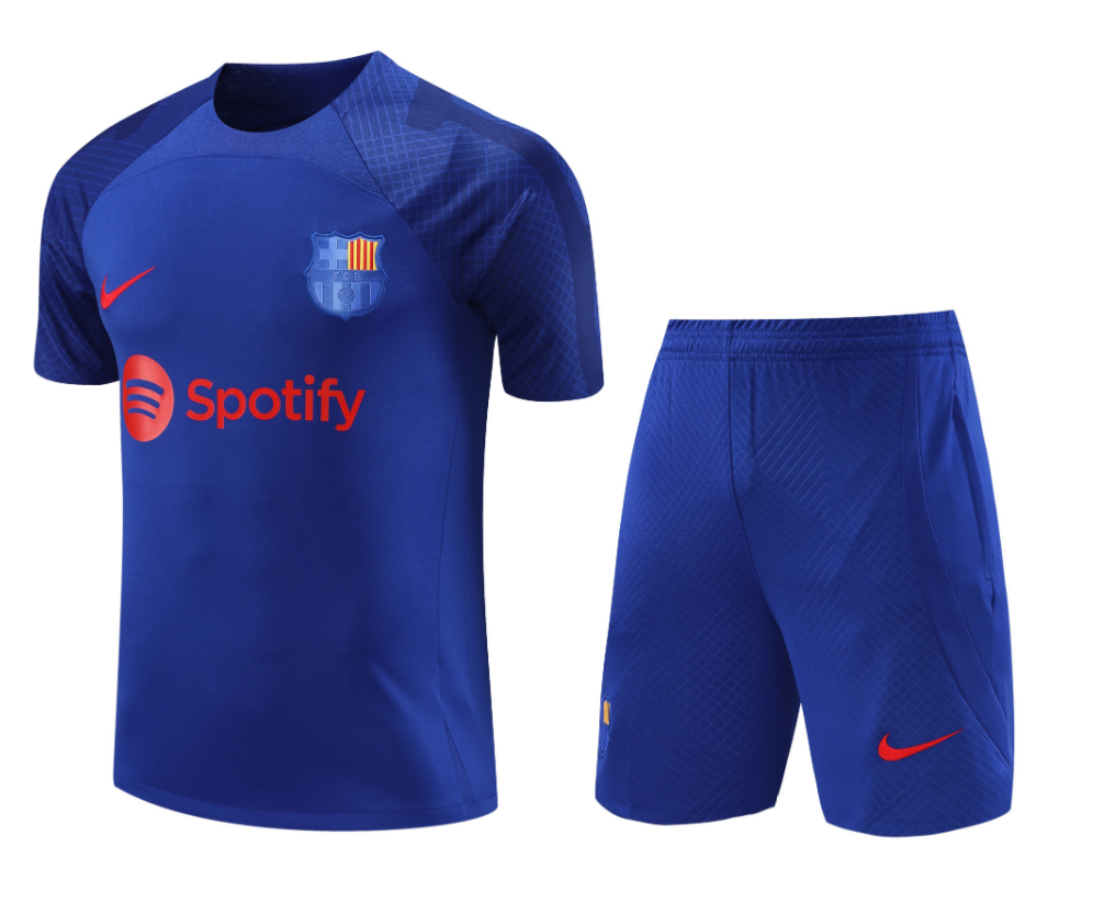 Maillot FC B-arcelona Pre-Match 23/24 Bleu + Pantalon