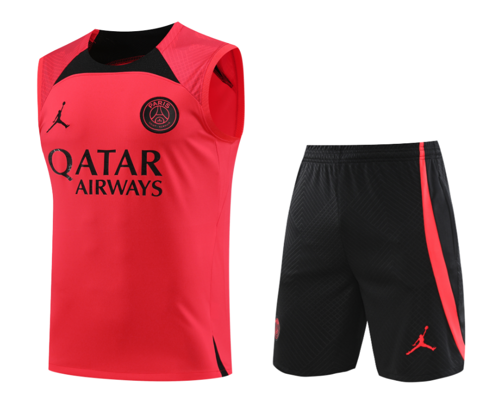 Maillot Sans Manche FC Paris Saint-Germain Pre-Match 23/24 Rouge + Pantalon