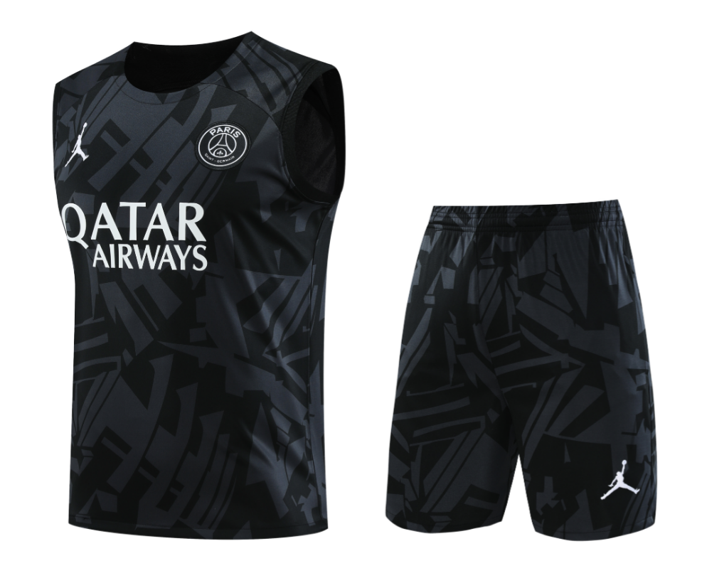 Maillot Sans Manche Paris Saint-Germain Pre-Match 23/24 Noir + Pantalon