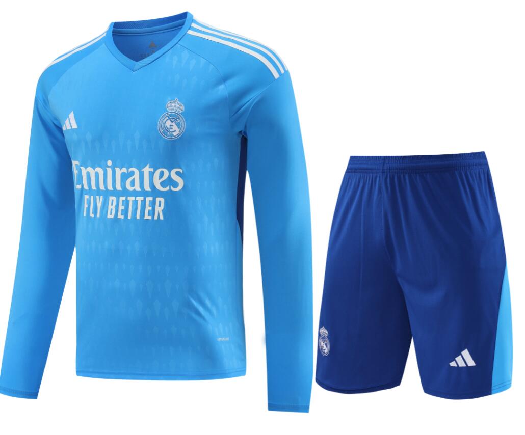 Maillot Gardien Real M adrid 2023-2024 Bleu ML