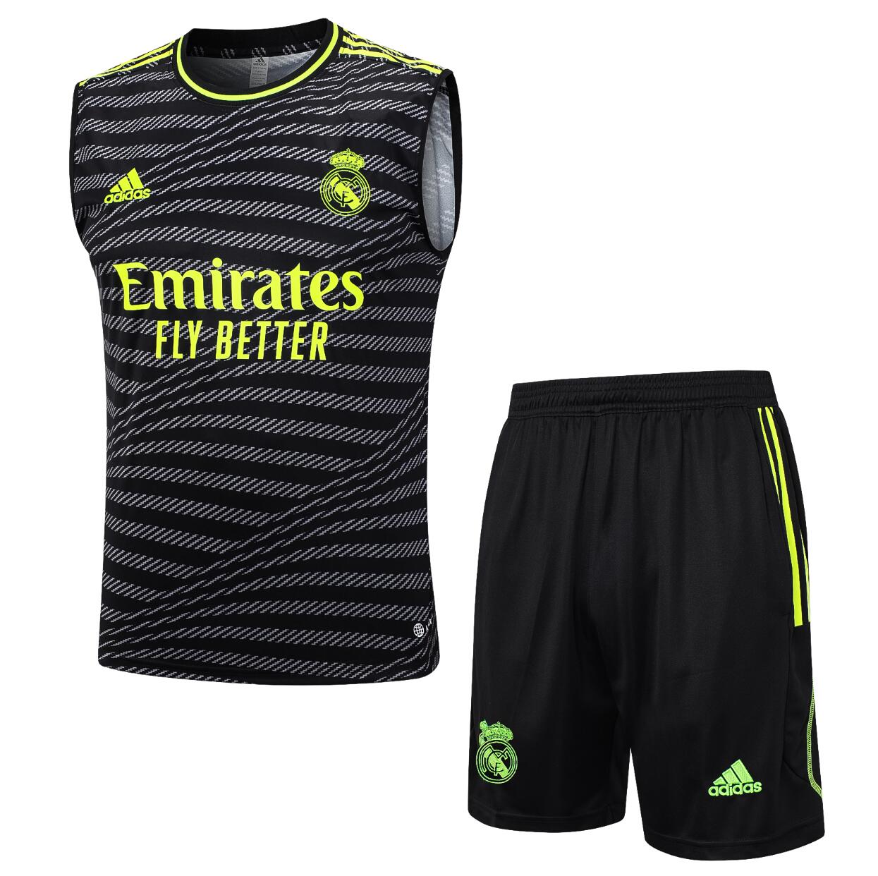 Maillot Sans Manche Real M adrid CF Pre-Match Noir 23/24 + Pantalon