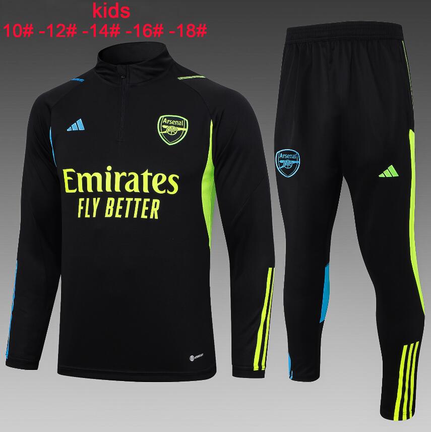 Survêtements Arsenal 23/24 Noir Junior +Pantalon