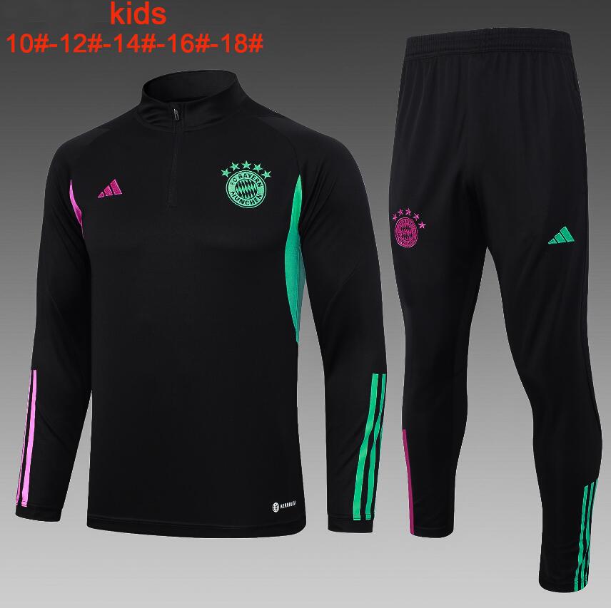 Survêtements Bayern Munich 23/24 Noir Junior + Pantalon