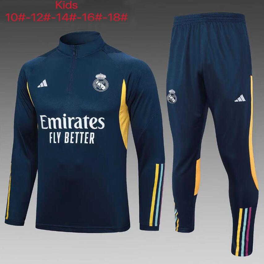 Survêtements Real M adrid 23/24 Marine Junior +Pantalon