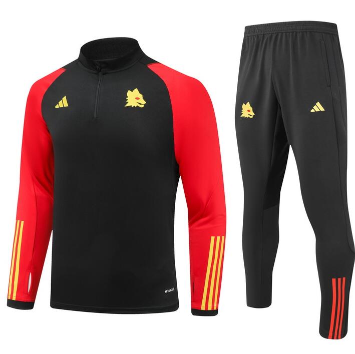 Survêtements AS ROMA Training 2023/2024 Noir + Pantalon