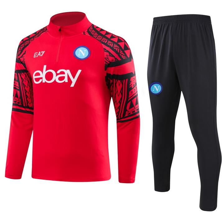 Survêtements Fc Napoli EA7 23/24 Rouge Junior + Pantalon