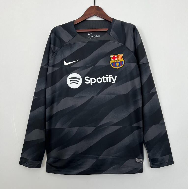 Maillot B-arcelona Fc Gardien Negra 2023-2024 ML