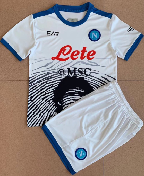 Maillots Napoli Conmemorativas De Maradona Blanc Junior