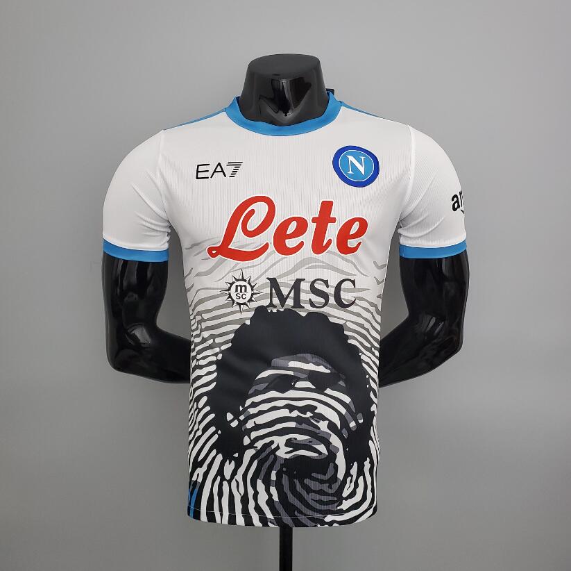 Maillots Napoli Conmemorativas De Maradona Blanc