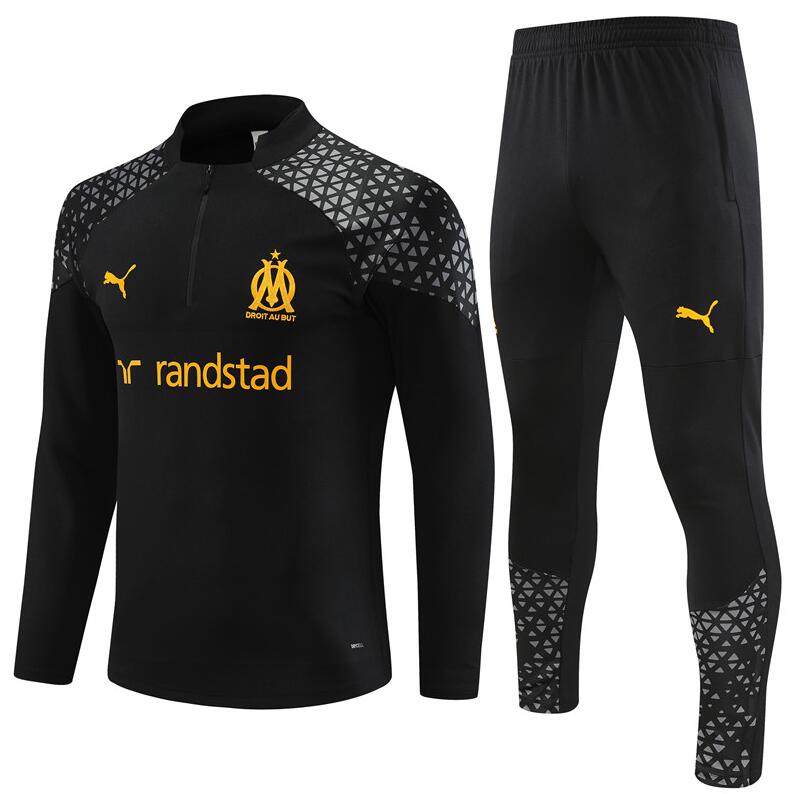 Survêtements Olympique Marseille 23/24 Noir (Hombre/Junior) + Pantalon