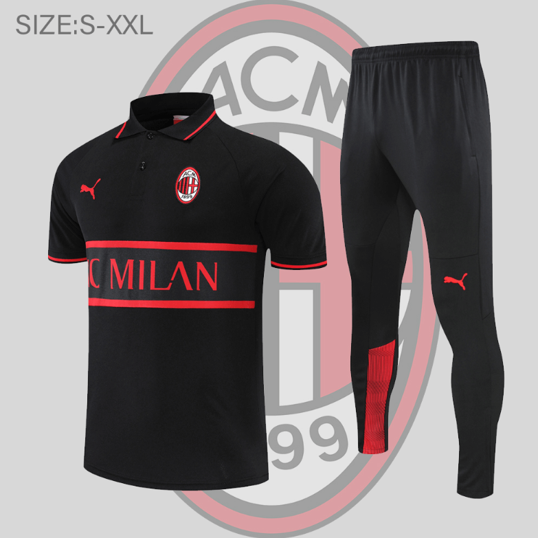 POLO AC Milan KIT Negra 2022