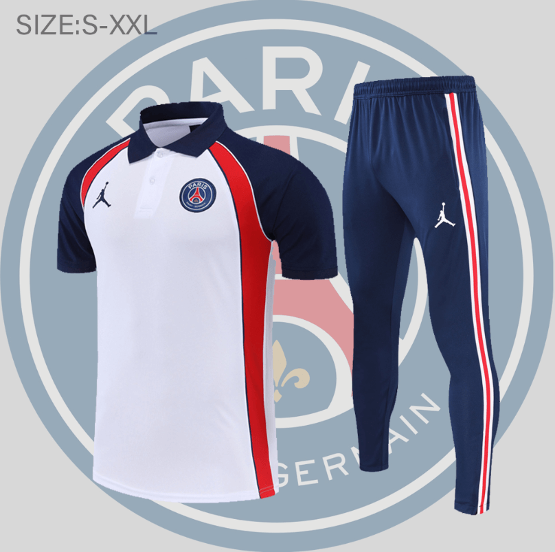 Polo Psg Conjunto Blanc Y Rouge