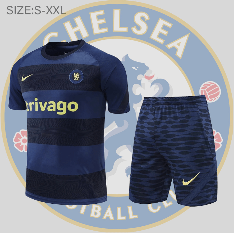 Maillot Chelsea Conjunto De Entreno Manga Corta 22/23 Kit Sapphire Blue