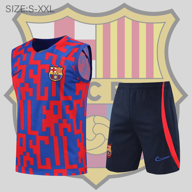 Maillot De Fútbol Sin Mangas B-arcelona 22-23 Roja Y Bleu