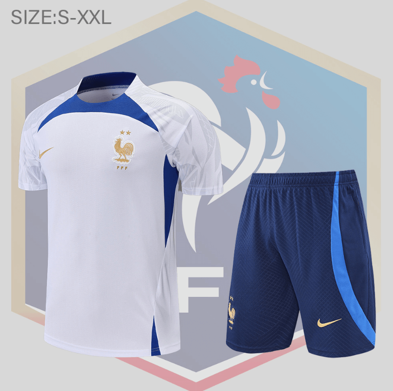 Maillot Francia Conjunto De Entreno Manga Corta 22/23