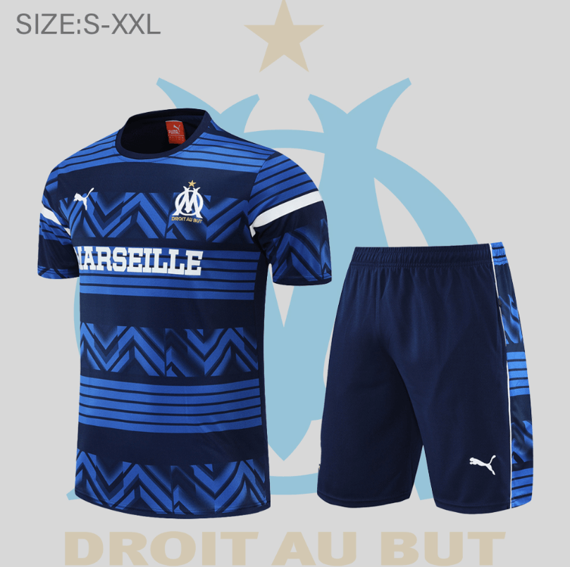 Maillot Olympique de Marseille Conjunto De Entreno Manga Corta 22/23