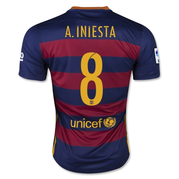 Maillot B-arcelona 15/16 A. INIESTA PRIMERA EQUIPACIÓN