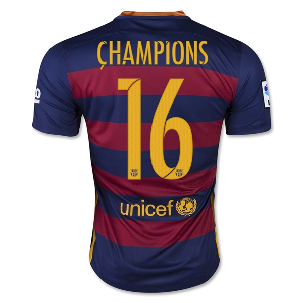 Maillot B-arcelona 2016 CHAMPIONS PRIMERA EQUIPACIÓN