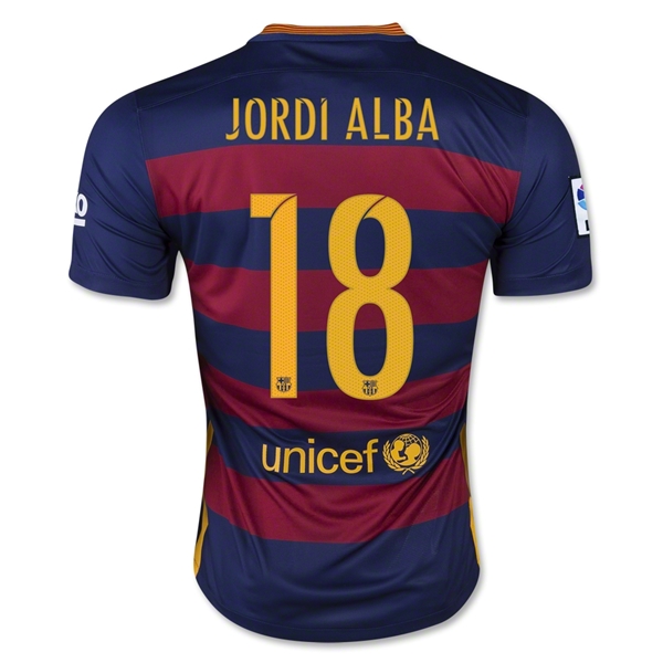 Maillot B-arcelona 15/16 JORDI ALBA PRIMERA EQUIPACIÓN