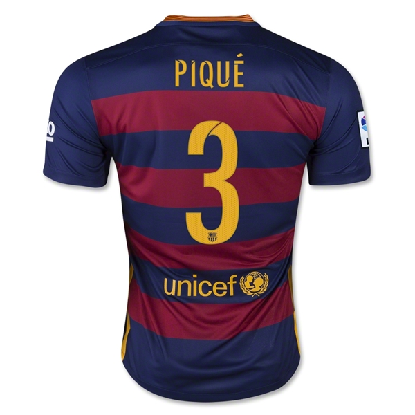 Maillot B-arcelona 15/16 PIQUE PRIMERA EQUIPACIÓN