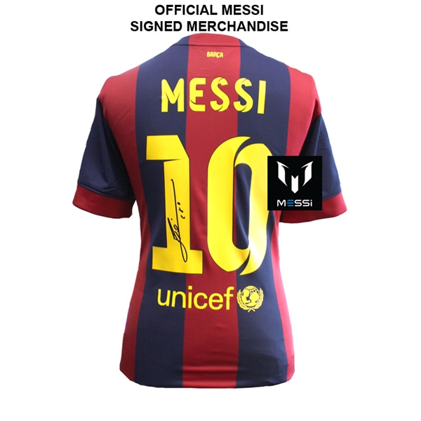 Maillot Leo Messi Signed B-arcelona 14/15 PRIMERA EQUIPACIÓN