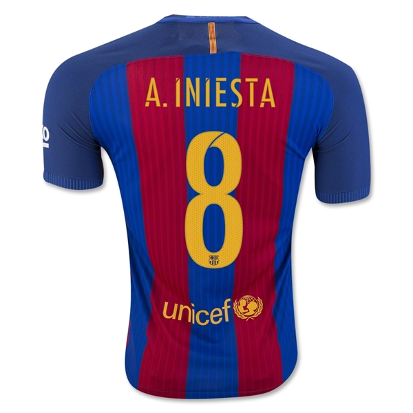 Maillot B-arcelona 16/17 A. INIESTA Authentic PRIMERA EQUIPACIÓN